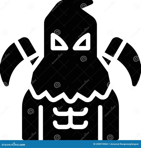 Executioner Costume Icon, Halloween Costume Party Stock Vector