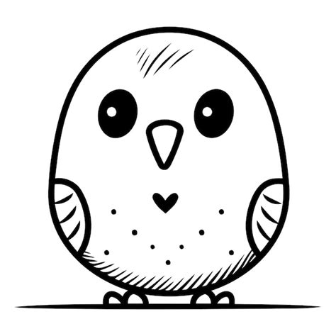 Mignon Hibou De Dessin Anim Isol Sur Un Fond Blanc Illustration