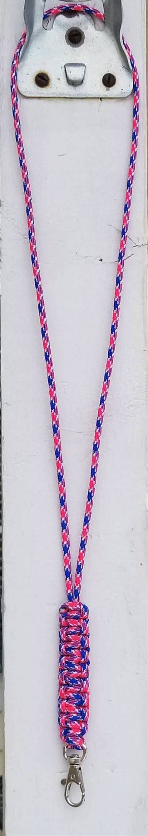 Paracord Badgeid Lanyard Etsy