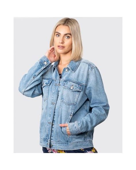 Tommy Hilfiger Babe Straight Denim Jacket In Blue Lyst Canada