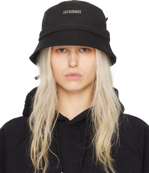 Jacquemus Black Les Classiques Le Bob Gadjo Bucket Hat Black