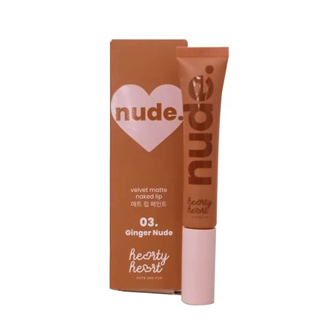 Hearty Heart Lipstick Matte Velvet Naked Lip 03 Ginger Nude 3ml LifePlus Health And Beauty