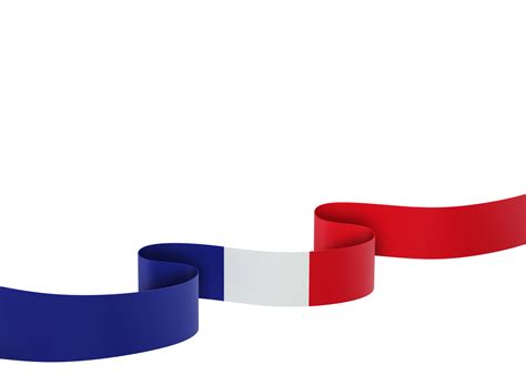 France Flag Design National Independence Day Banner Element Transparent