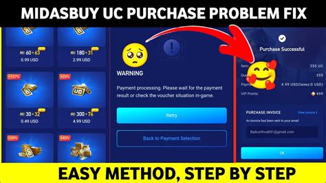 MIDASBUY UC PURCHASE PAYMENT PROCESSING PROBLEM HOW TO PURCHASE UC IN