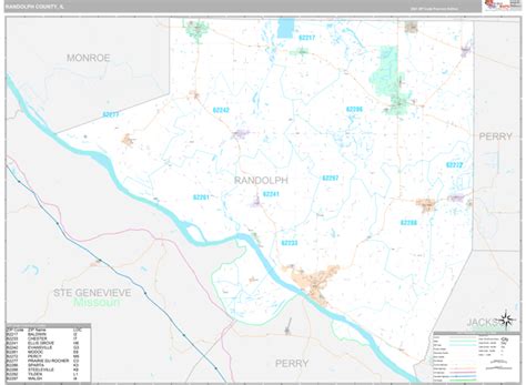 Randolph County Il Wall Map Premium Style By Marketmaps