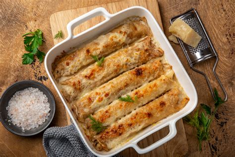 Zapečené Palačinky Se špenátem A Sýrem Poctivý Recept