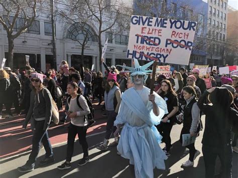 Photos Pussy Hats And Protest Signs Fill Streets At Bay Area Women S Marches Kqed