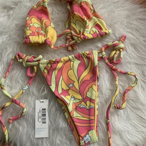 NWT Frankies Bikinis Terry Cloth Bikini Set Tatum Depop
