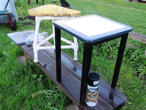 Табурет из профильной трубы и фанеры своими руками