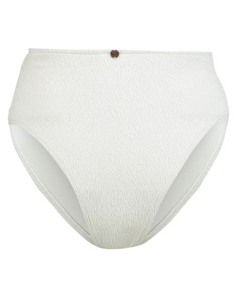 Riachuelo Biqu Ni Calcinha Hot Pant Textura Correntes Branco Dript By Riachuelo