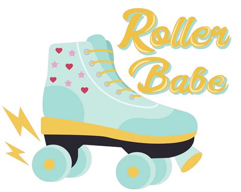 Home Living Room X Multicolored Roller Skate Vinyl Wall Art D Cor Roller Babe Lettering