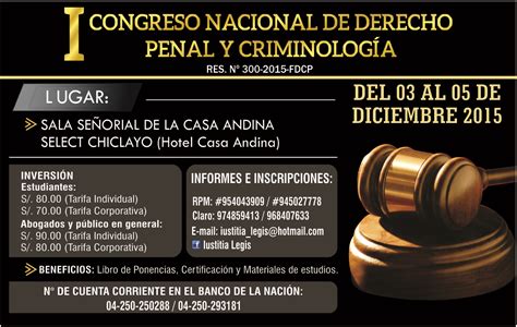 CONGRESO NACIONAL DE DERECHO PENAL Y CRIMINOLOGÍA