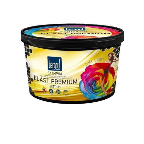 Купить Затирка BERGAUF Elast Premium 2кг для межплит.швов, черная ...