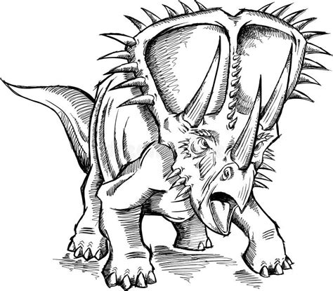 Sketch Triceratops Dinosaur Vector Stock Vector - Image: 27677750