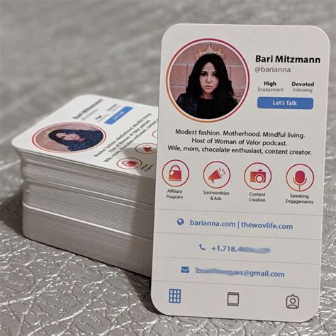 Instagram Style Business Cards | My Custom Software