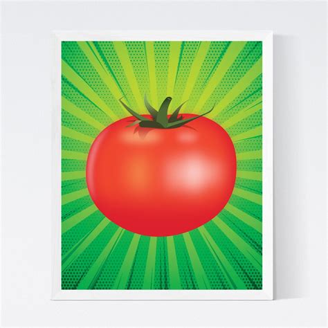 Pop Art Tomato Wall Art Pop Art Print Pop Art Digital Wall Art