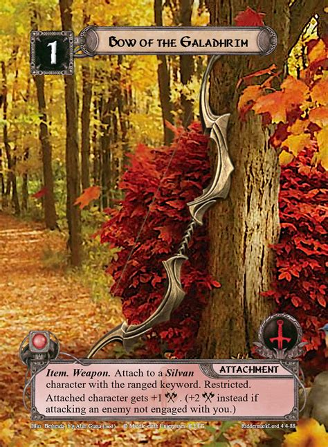 Lotr Lcg Alt Art Attachment Bow Of The Galadhrim I Always Flickr