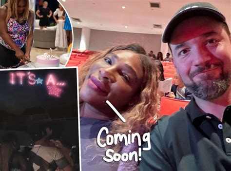 Serena Williams Reveals Sex Of Baby No With Dazzling Light Show Watch Perez Hilton