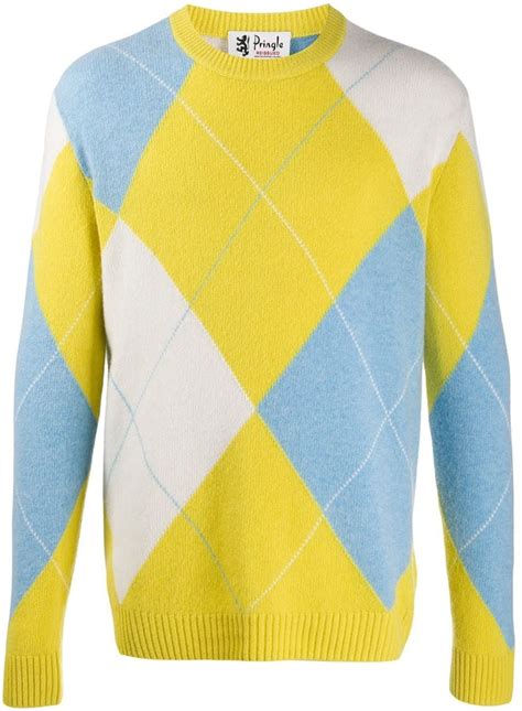 Pringle Reissued Large Scale Argyle Jumper ShopStyle Crewneck Sweaters