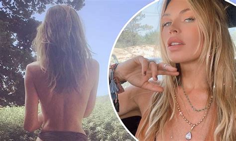 Abbey Clancy Displays Her Jaw Dropping Figure As She Poses Topless In Black Lingerie Daily