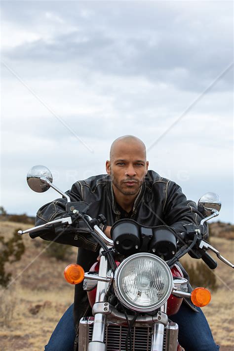 Black Man On Motorcycle