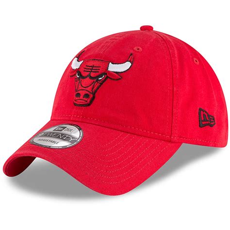 Mens New Era Red Chicago Bulls Official 9twenty Team Color Adjustable Hat