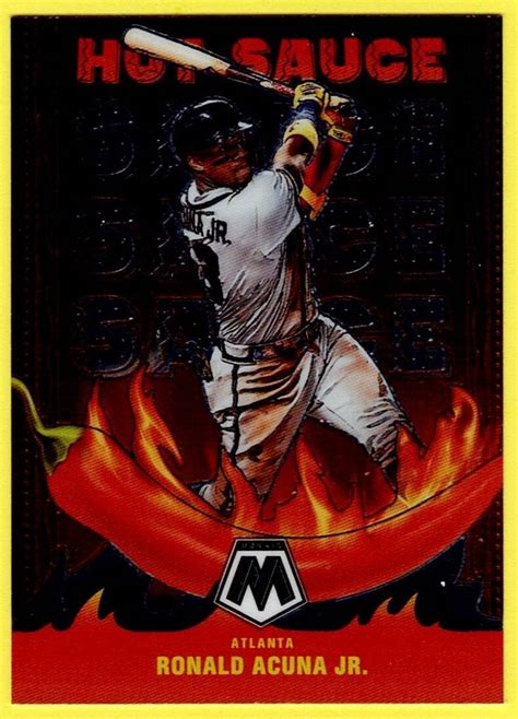 Panini Mosaic Baseball Hot Sauce Ronald Acuna Jr HS EBay