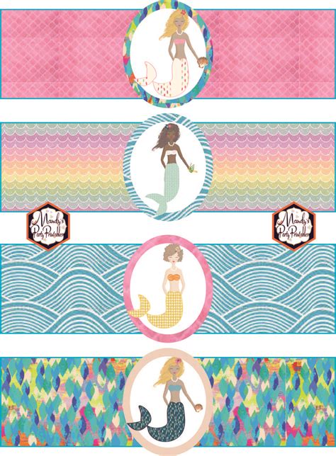 Free Mermaid Birthday Party Printables Mandys Party Printables