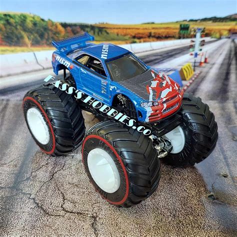 HOT WHEELS READY STOCK LOOSE NISSAN SKYLINE GTR R NISMO MONSTER TRUCK TREASURE HUNT VERY