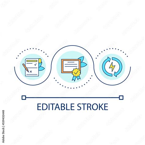 Energy Certificate Loop Concept Icon Required Document Service