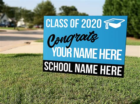 Graduation Yard Sign 7 (Any Color) (18x24")