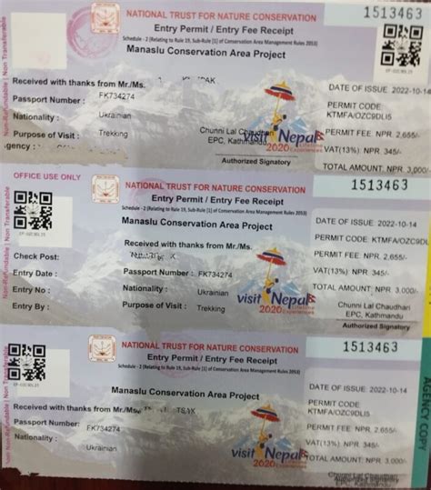 Manaslu Trekking Permits 