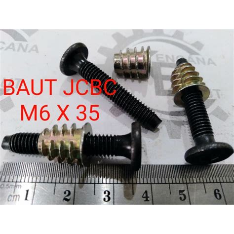 Jual BAUT JCBC M6 X 35 MUR NANAS OD HITAM KNOCKDOWN BAUT SPEAKER