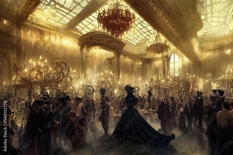 Majestic Grand Ballroom Hosting A Masquerade Ball A Luxury Victorian