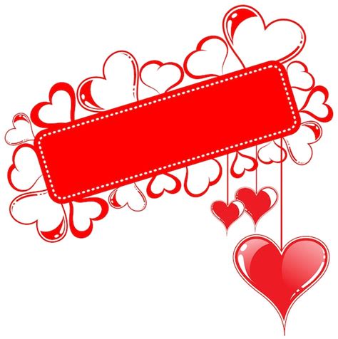 Premium Vector Valentines Day Frame With Hearts