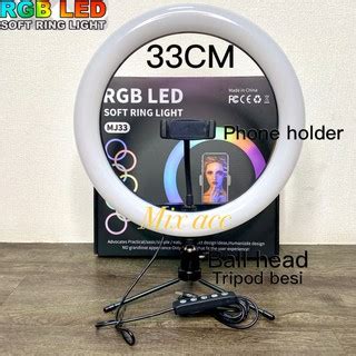 Jual Ring Light Rgb Rainbow Mixio Cm Tripod Mini Besi Tripod Stand