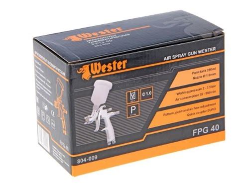 Wester FPG-40: обзор ттx пневматического краскораспылителя