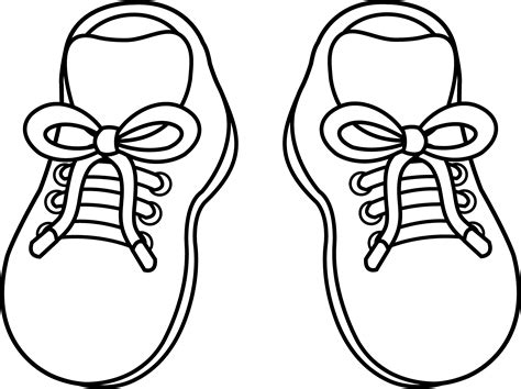 Outline Of A Running Shoe Clipart Best