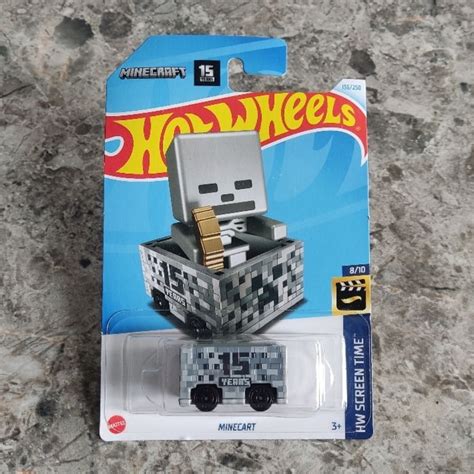 Hot Wheels Minecraft Series Minecart Hw Screen Time Shopee Singapore