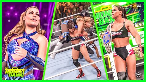 Wwe 2k22 Ronda Rousey Vs Natalya Money In The Bank 2022 Wwe Smackdown Women S Championship