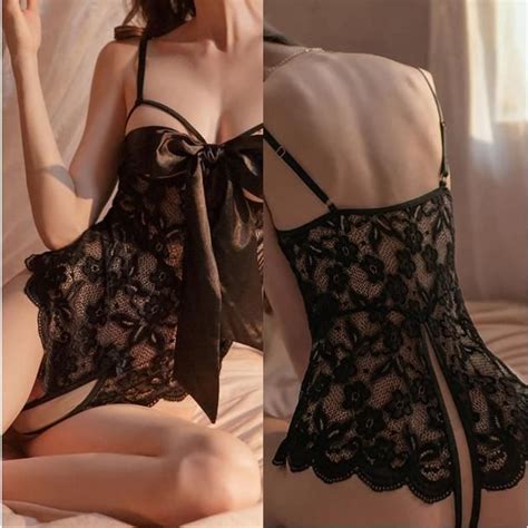 Lingerie Sexy Body Transparent Ouvert Avec Ruban V3 Noir S à 2XL Cdiscount Boutique Erotique
