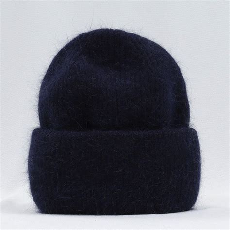 Женская модная однотонная зимняя шапка с натуральным мехом кролика для ...