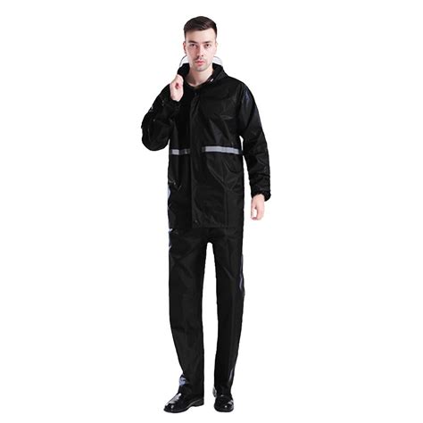 Adult Raincoat Suit Impermeable Womenmen Hooded M Grandado