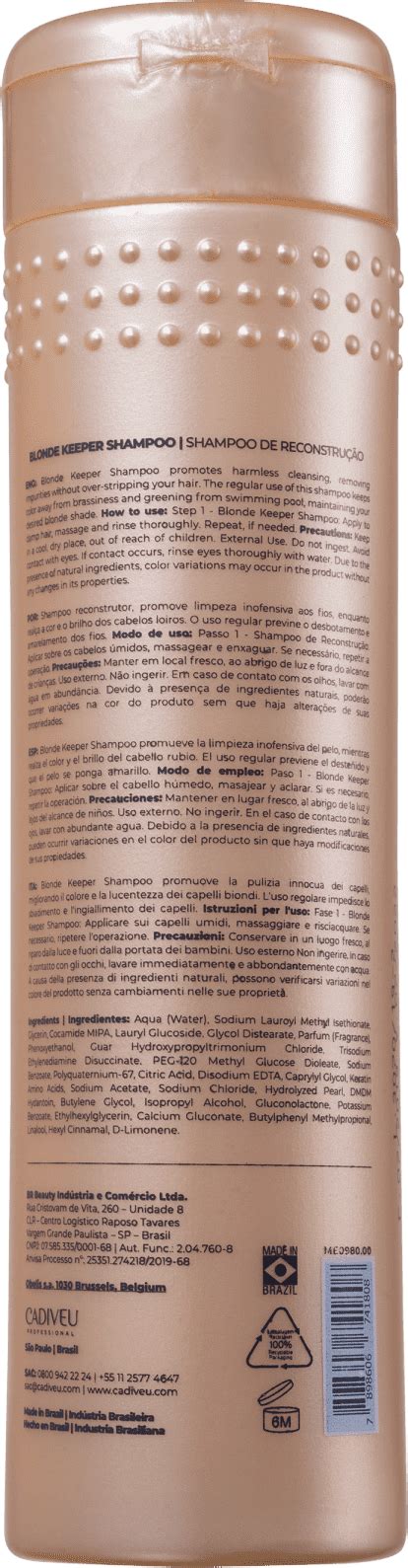 Shampoo Cadiveu Blonde Reconstrutor Keeper Beleza Na Web