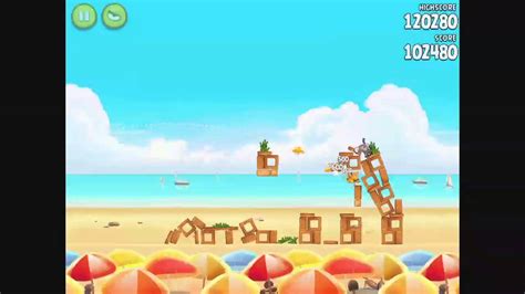 Angry Birds Rio Golden Beachball Level 5 Walkthrough 3 Stars Youtube