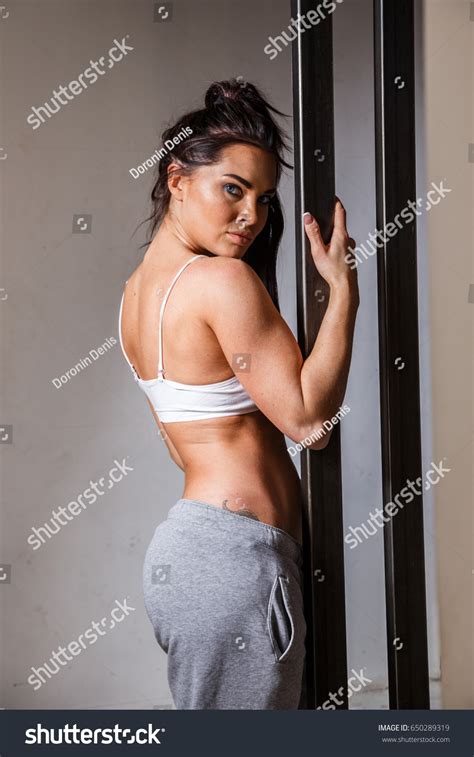 Beautiful Blonde Girl Sexy Fitness Posing Stock Photo Shutterstock