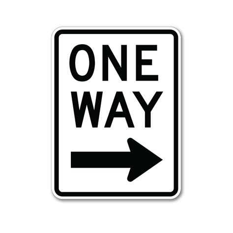 One Way Right Arrow Sign