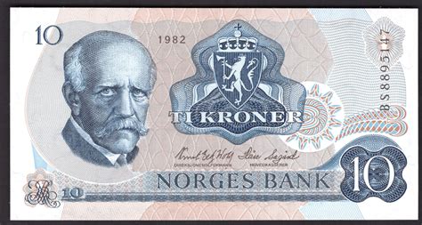 Norway Norges Bank 10 Kroner 1982 Bs 8895147 Wpm 36c Unc M