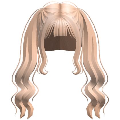 Blonde Curly Pigtails Roblox
