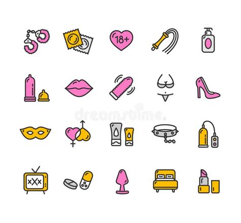 Sex Shop Icon Set Vector Stock Vector Illustration Of Sexual